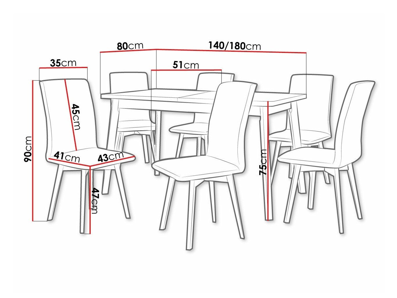Salle à manger complète Victorville 292 (Chêne Artisan + Noir)
