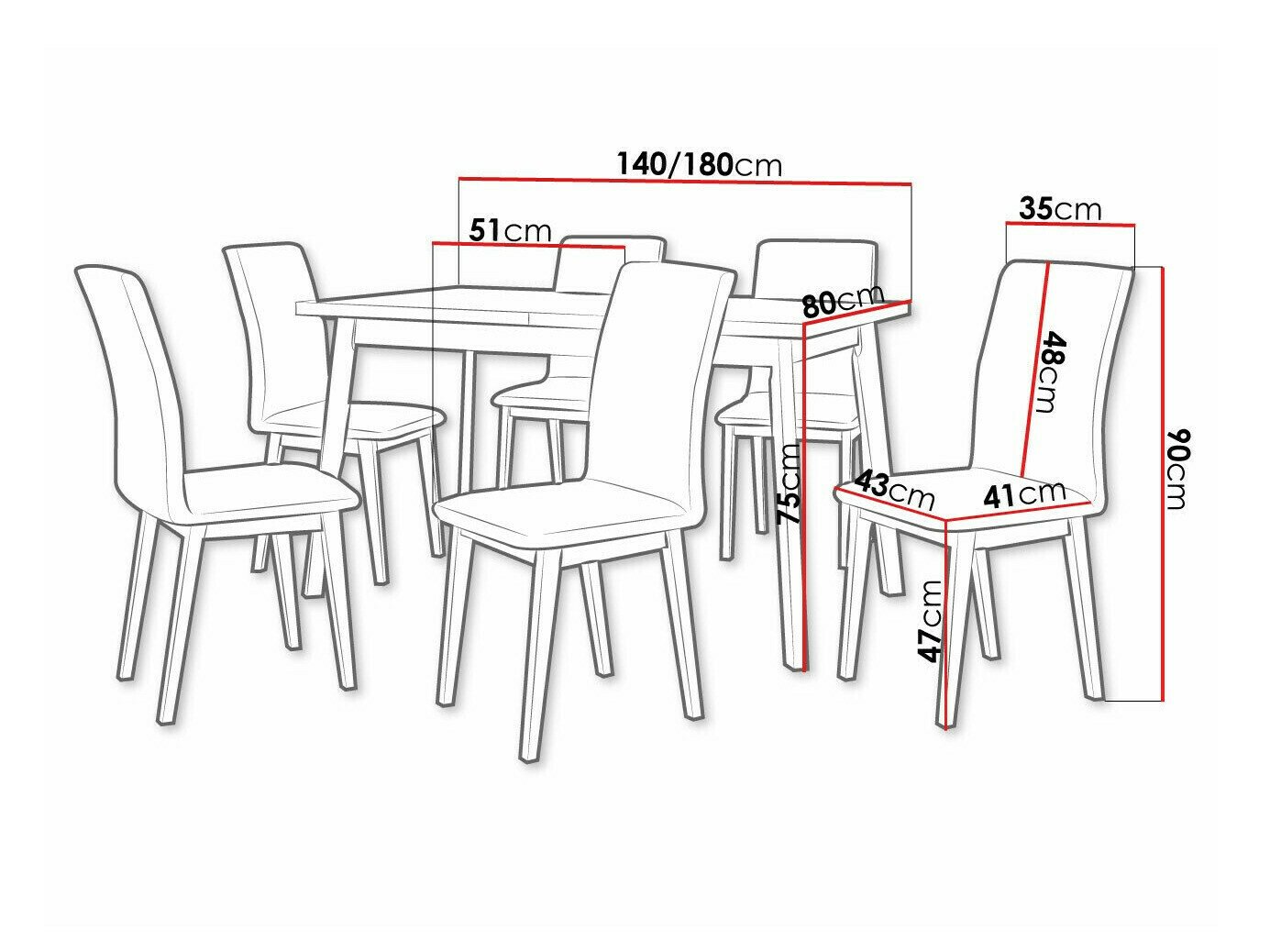 Salle à manger complète Victorville 322 (Blanc)