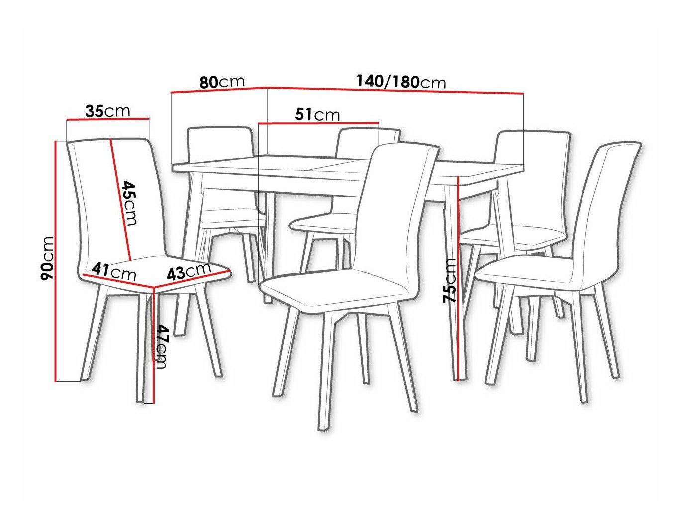 Salle à manger complète Victorville 324 (Blanc)