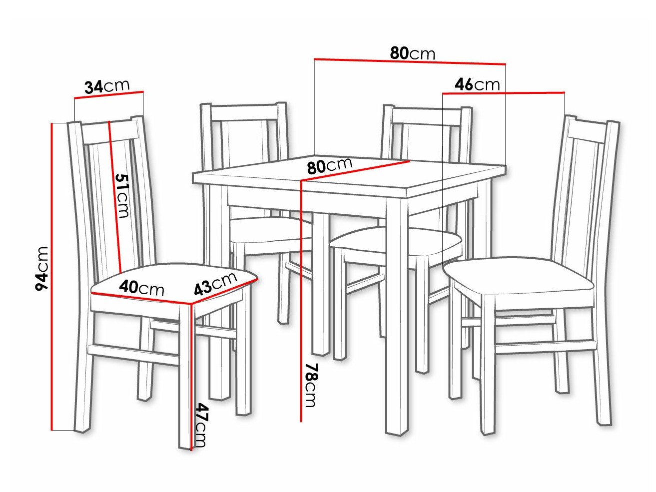 Salle à manger complète Victorville 310 (Blanc)
