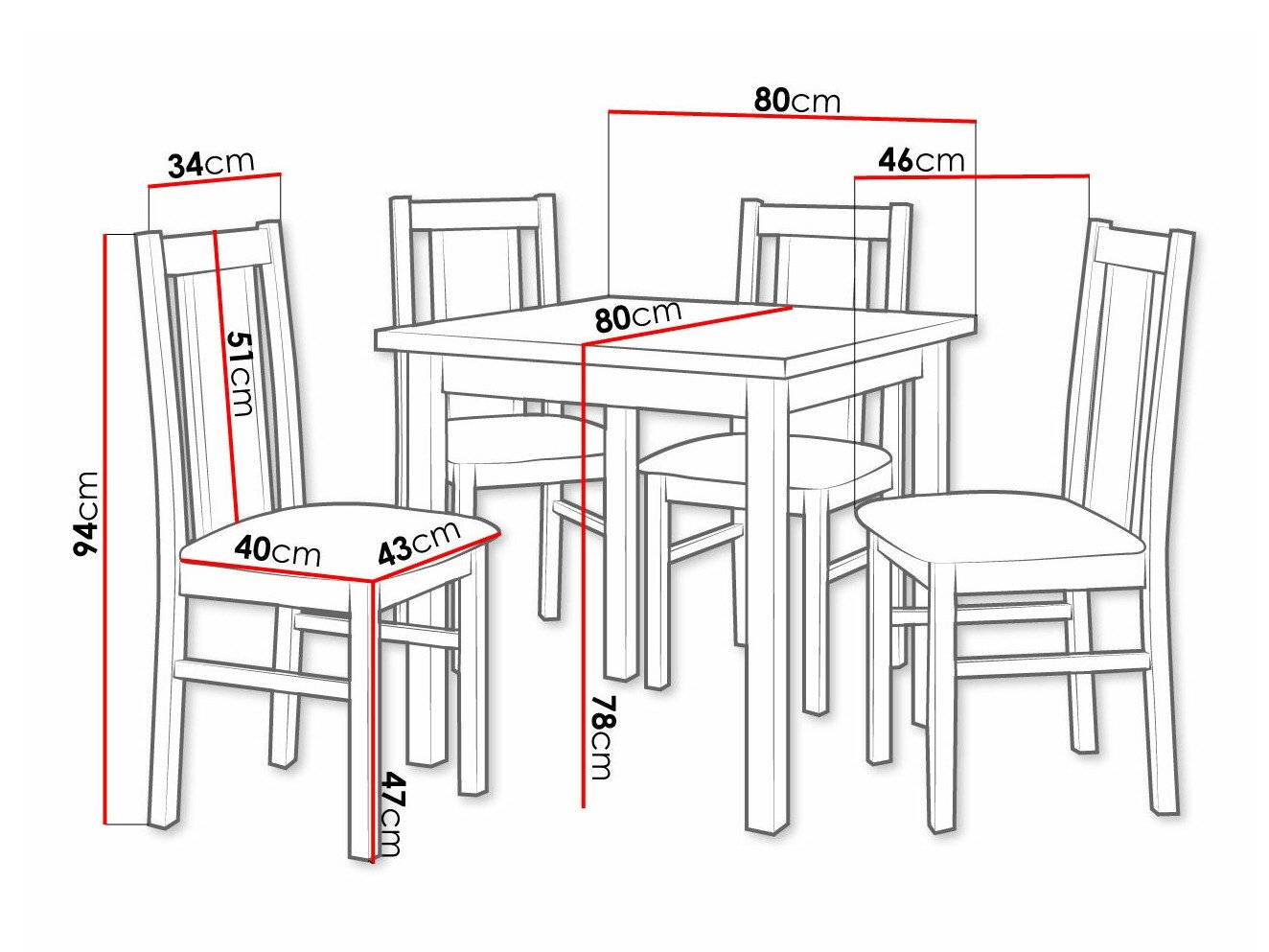 Salle à manger complète Victorville 310 (Blanc)