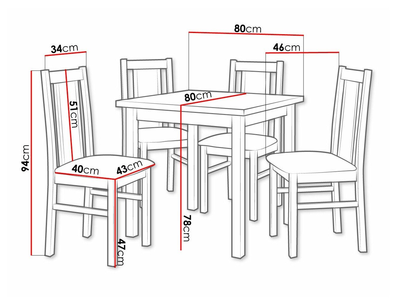 Salle à manger complète Victorville 310 (Blanc)