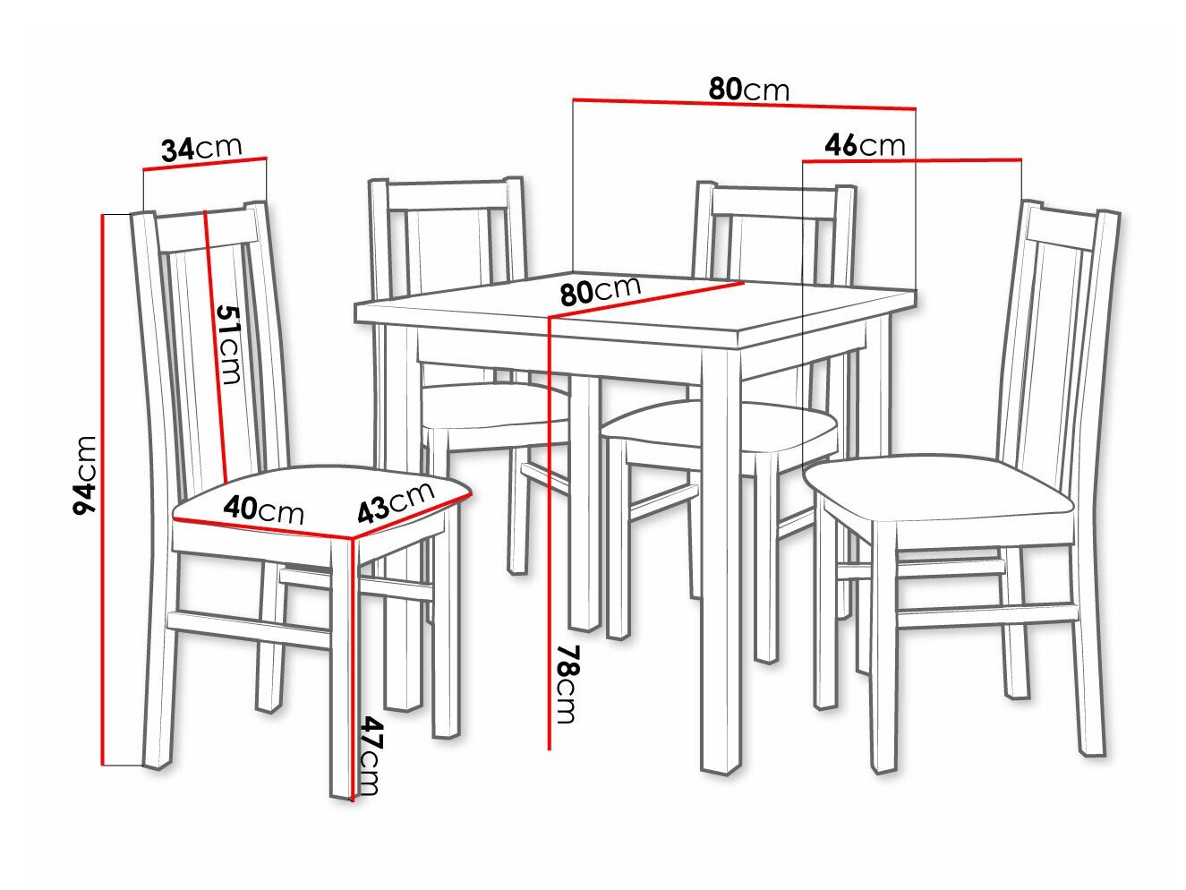 Salle à manger complète Victorville 310 (Noix)