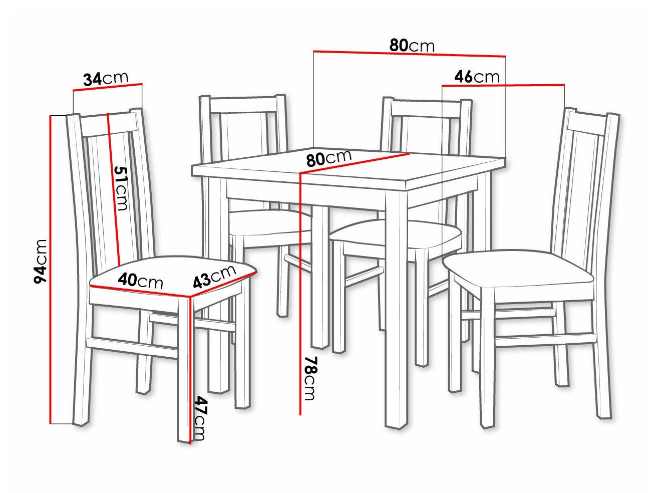 Salle à manger complète Victorville 310 (Noix)