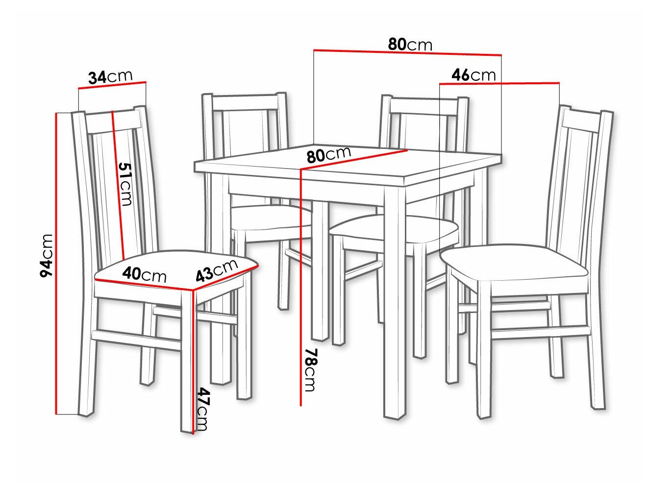 Salle à manger complète Victorville 310 (Noix)