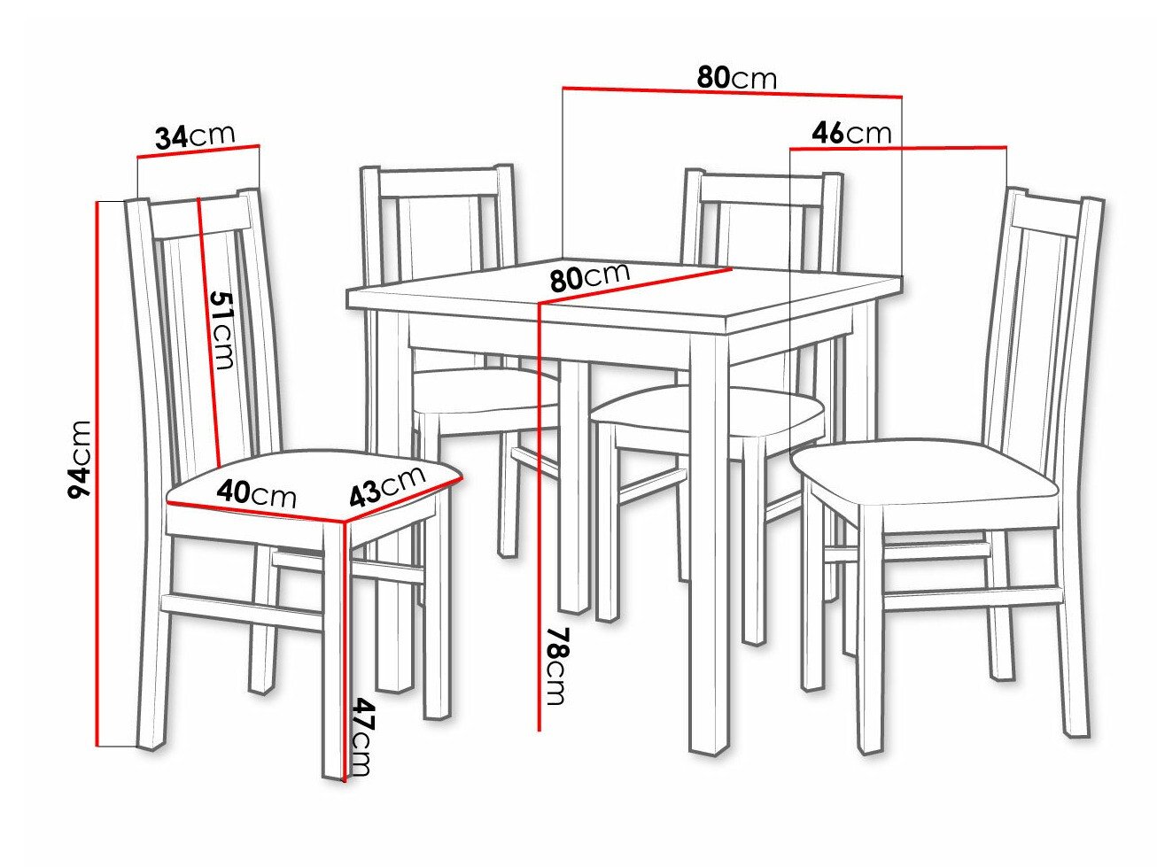 Salle à manger complète Victorville 310 (Noix)