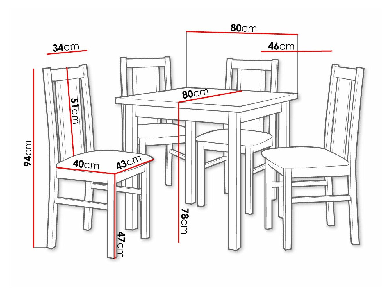 Salle à manger complète Victorville 310 (Sonoma chêne)