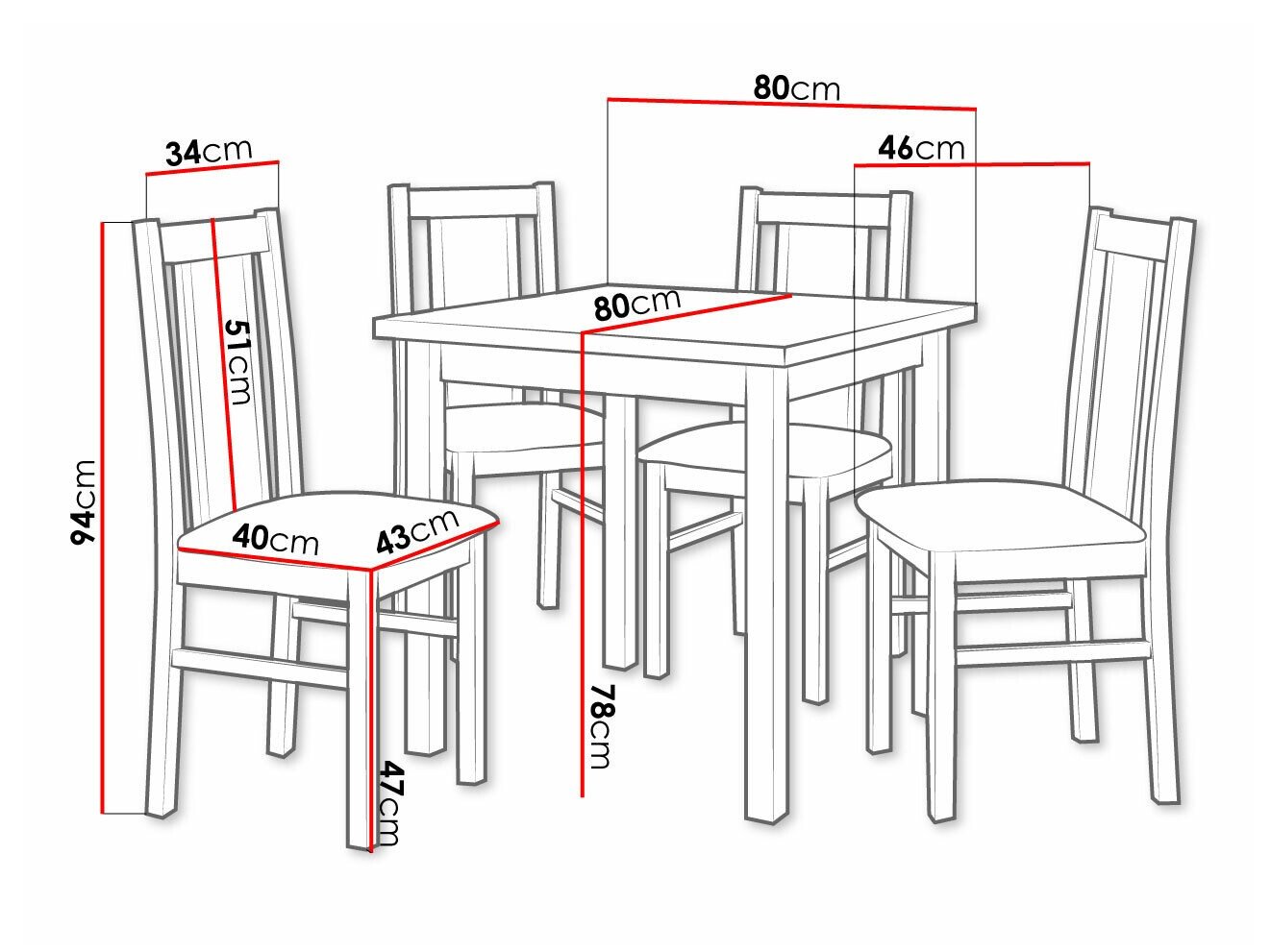 Salle à manger complète Victorville 310 (Sonoma chêne)