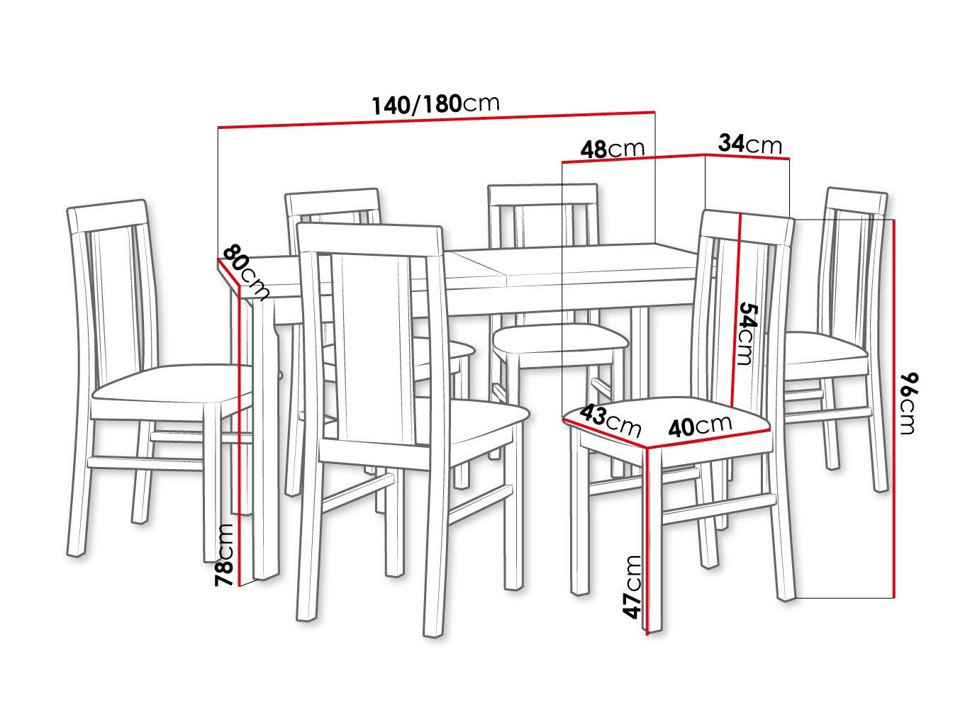 Salle à manger complète Victorville 315 (Blanc)