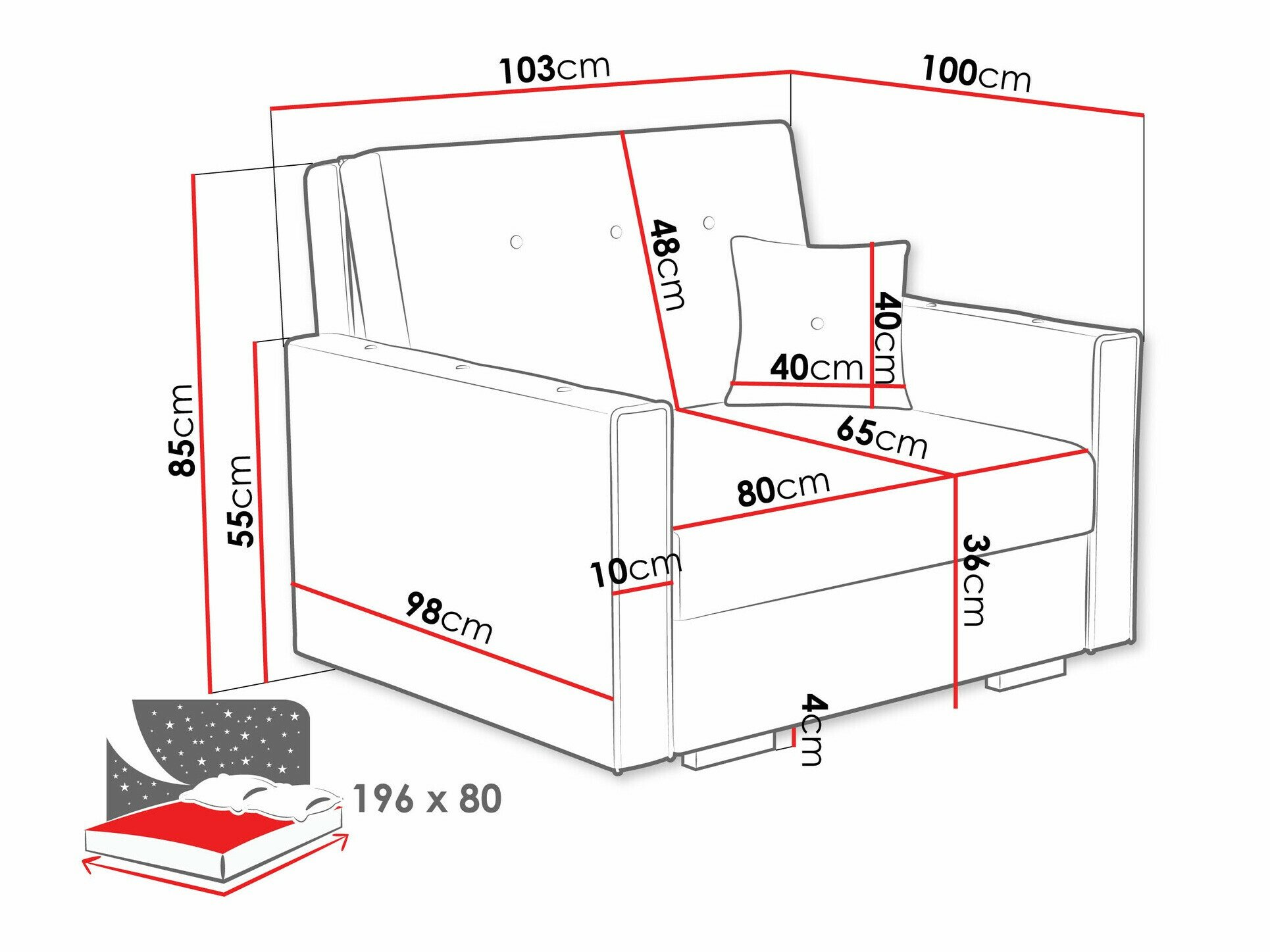 Fauteuil Columbus 236 (Coral 55)