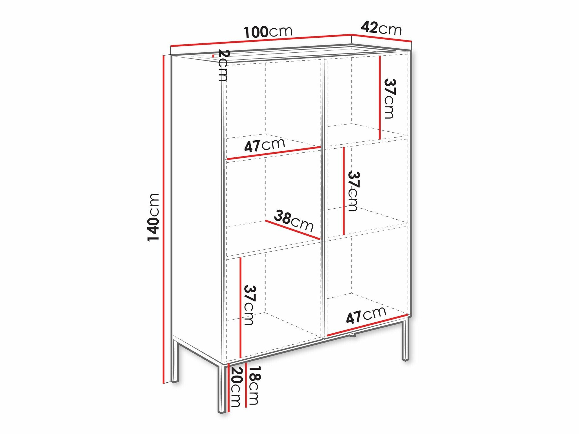 Étagère Lunole 100 (Cachemire)