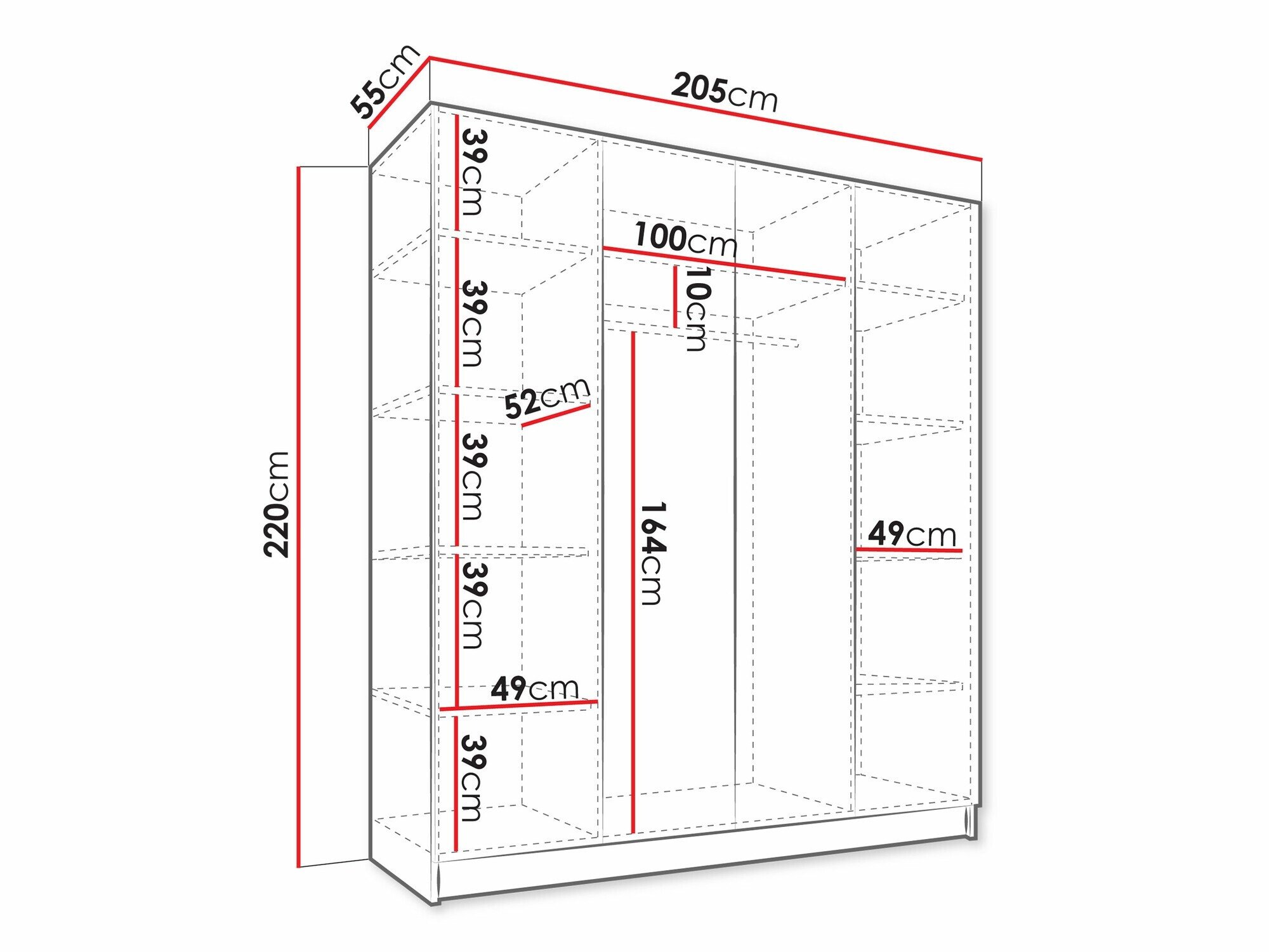 Armoire Lunole 107 (Cachemire)