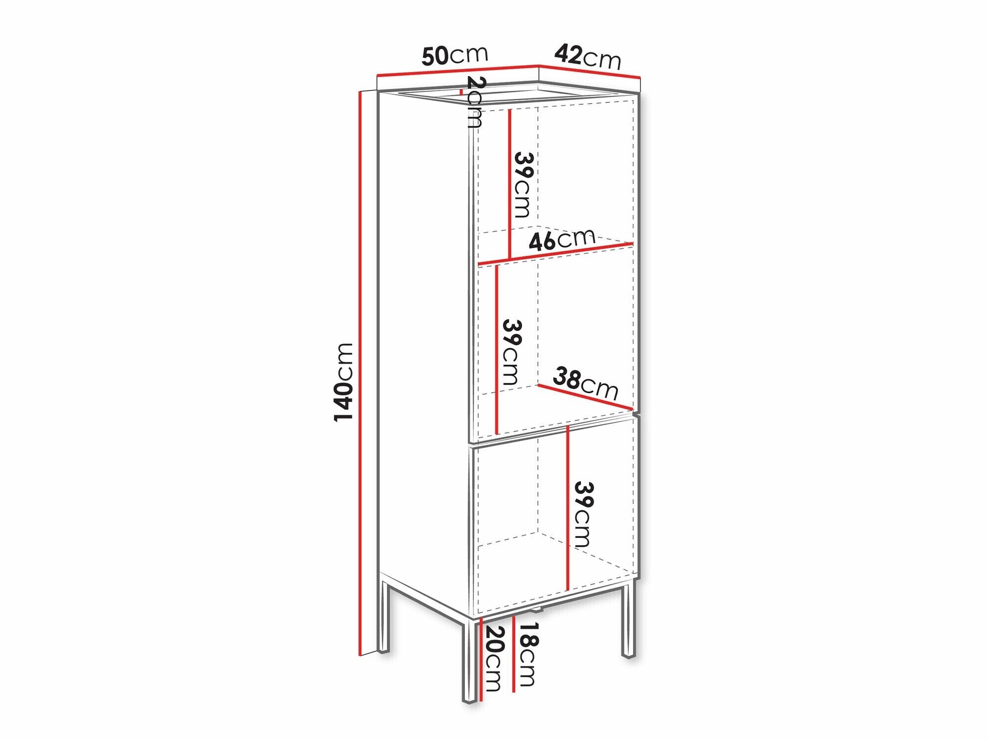 Étagère Lunole 102 (Chêne Artisan + Noir)
