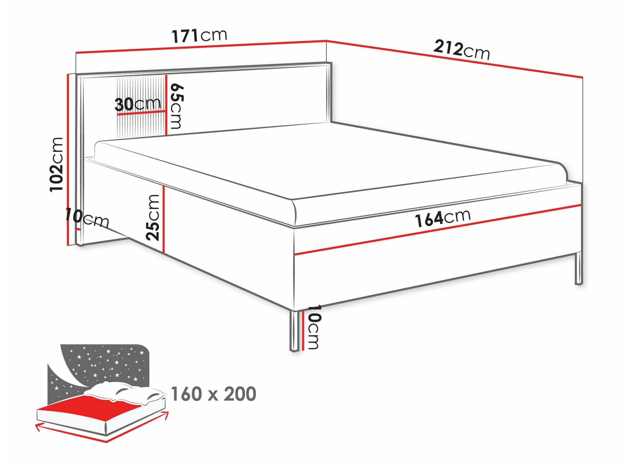 Lit Lunole 105 (Cachemire)