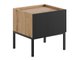 Table de chevet Lunole 106 (Chêne Artisan + Noir)