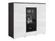 Buffet Mirfivo 103 (Matera gris + Blanc brillant)