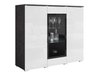 Buffet Mirfivo 103 (Matera gris + Blanc brillant)