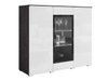 Buffet Mirfivo 103 (Matera gris + Blanc brillant)