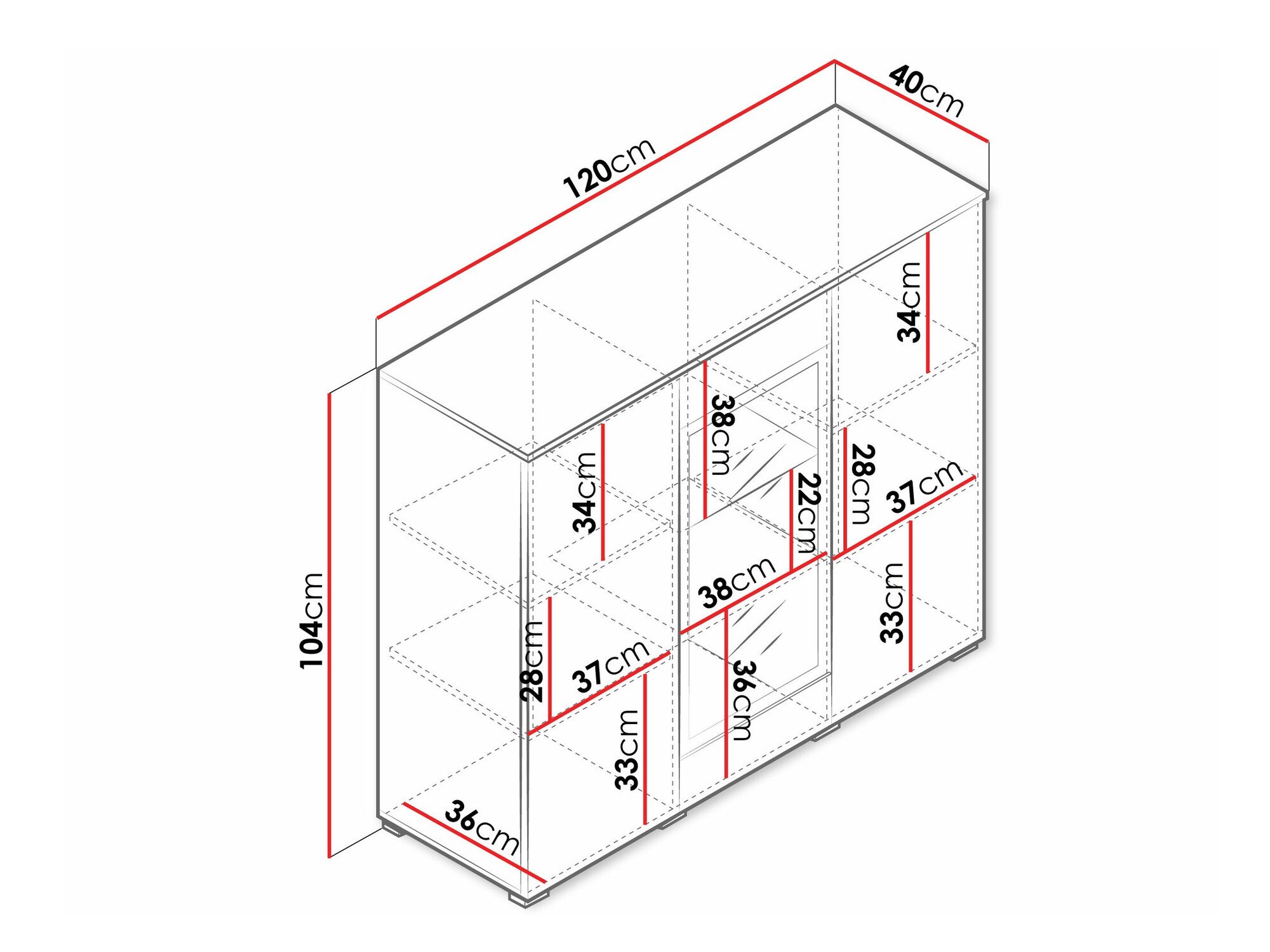 Buffet Sarasota 186 (Chêne wotan)