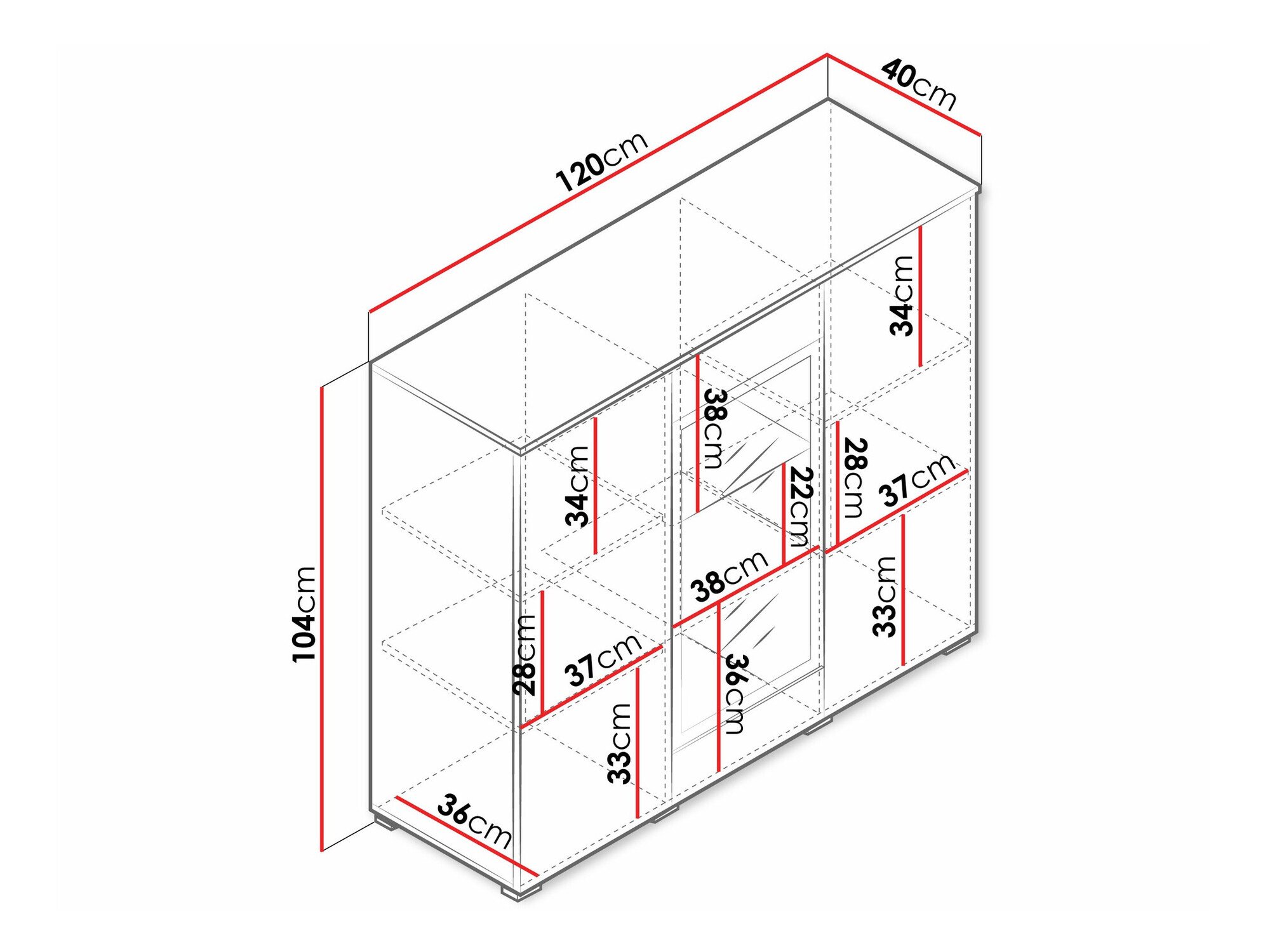 Buffet Sarasota 186 (Chêne wotan)