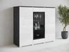 Buffet Sarasota 186 (Matera gris + Blanc brillant)