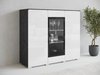Buffet Sarasota 186 (Matera gris + Blanc brillant)