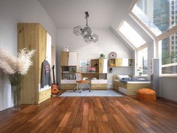 Ensemble de meubles Almira 114 (Chêne Artisan + Blanc)