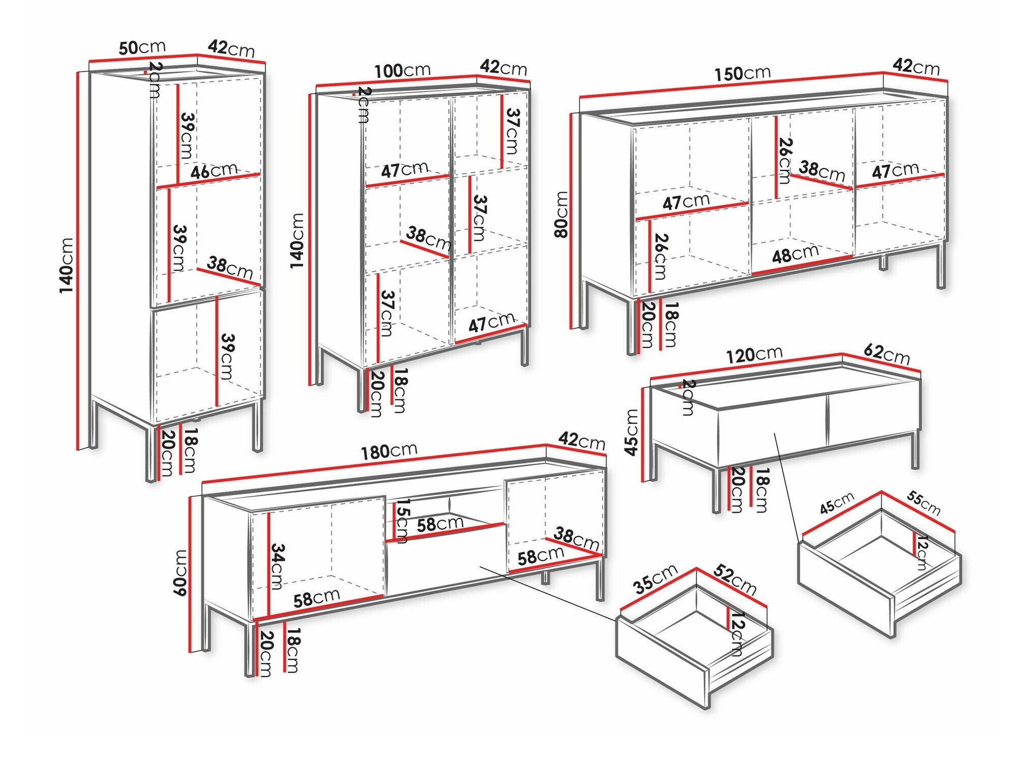 Ensemble de salon Lunole 110 (Cachemire)