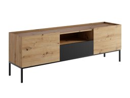 Meuble TV Lunole 109 (Chêne Artisan + Noir)