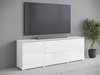 Meuble TV Mirfivo 104 (Blanc + Blanc brillant)