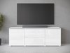 Meuble TV Mirfivo 104 (Blanc + Blanc brillant)
