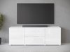 Meuble TV Mirfivo 104 (Blanc + Blanc brillant)