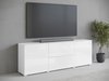 Meuble TV Mirfivo 104 (Blanc + Blanc brillant)