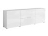 Meuble TV Mirfivo 104 (Blanc + Blanc brillant)