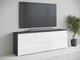Meuble TV Mirfivo 104 (Matera gris + Blanc brillant)
