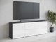 Meuble TV Mirfivo 104 (Matera gris + Blanc brillant)