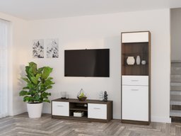 Ensemble de salon Novsore 161 (Chêne foncé + Blanc)