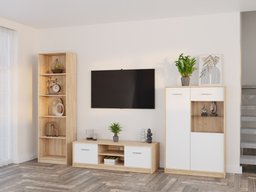 Ensemble de salon Novsore 164 (Sonoma chêne + Blanc)