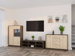 Ensemble de salon Novsore 165 (Chêne foncé + Sonoma chêne)