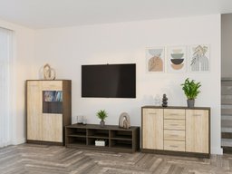 Ensemble de salon Novsore 165 (Chêne foncé + Sonoma chêne)