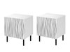 Ensemble de tables de chevet Lorelbo 102 (Blanc + Noir)