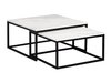Ensemble tables basses Oswego 101 (Marbre blanc + Noir)