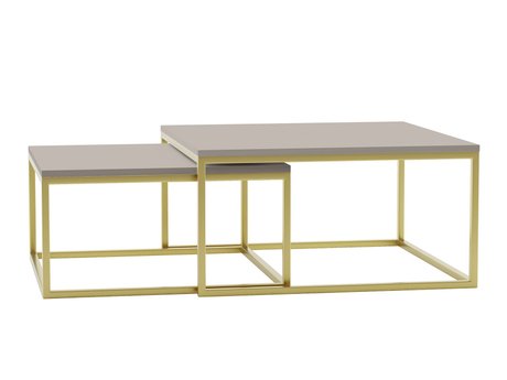 Ensemble tables basses Oswego 102 (Cachemire + Doré)