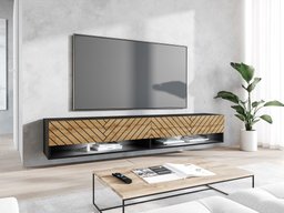 Meuble TV Sarasota 119 (Graphite + Chêne wotan)