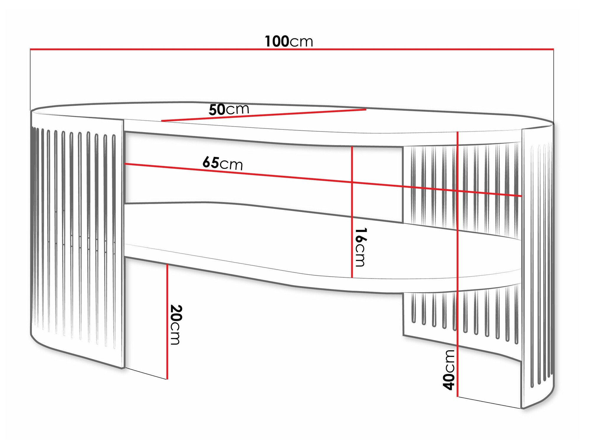 Table basse Civer VI (Noir + Cachemire)