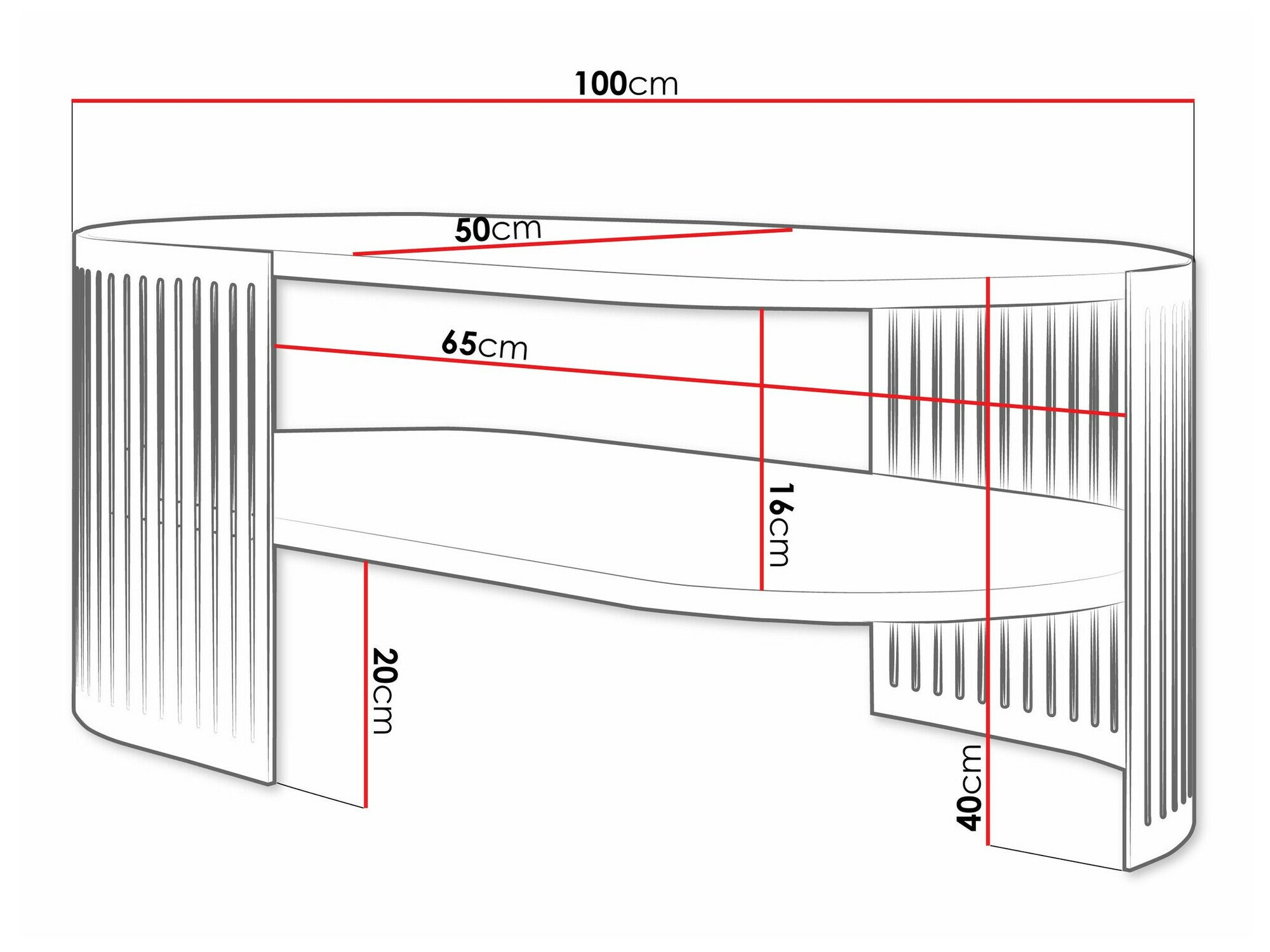 Table basse Civer VII (Doré + Marbre noir)