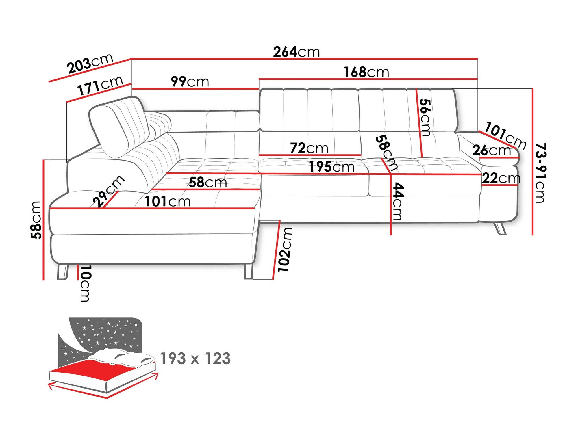 Canapé d'angle Comfivo Agnus (Clara 215.02)