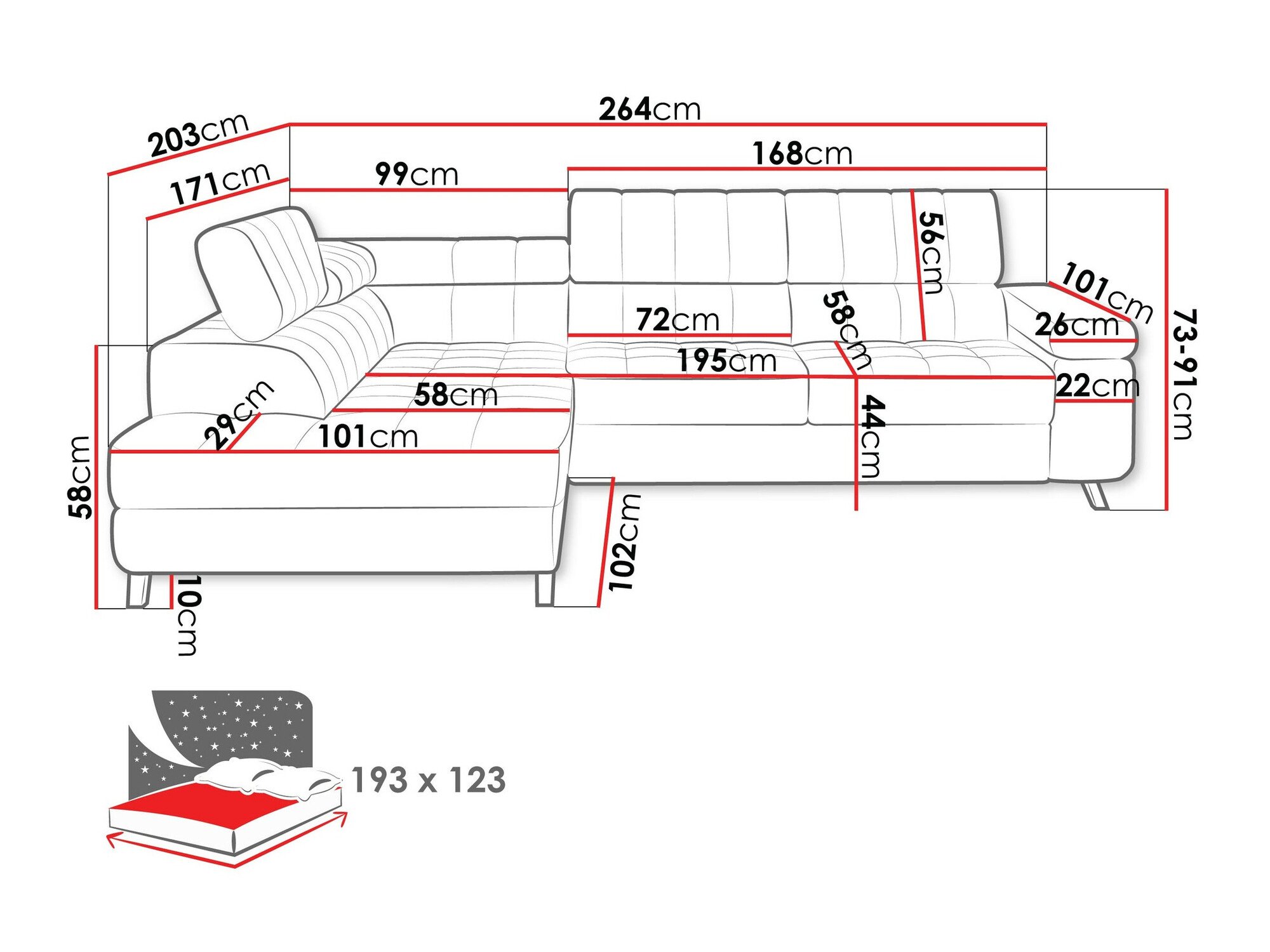 Canapé d'angle Comfivo Agnus (Matana 17)