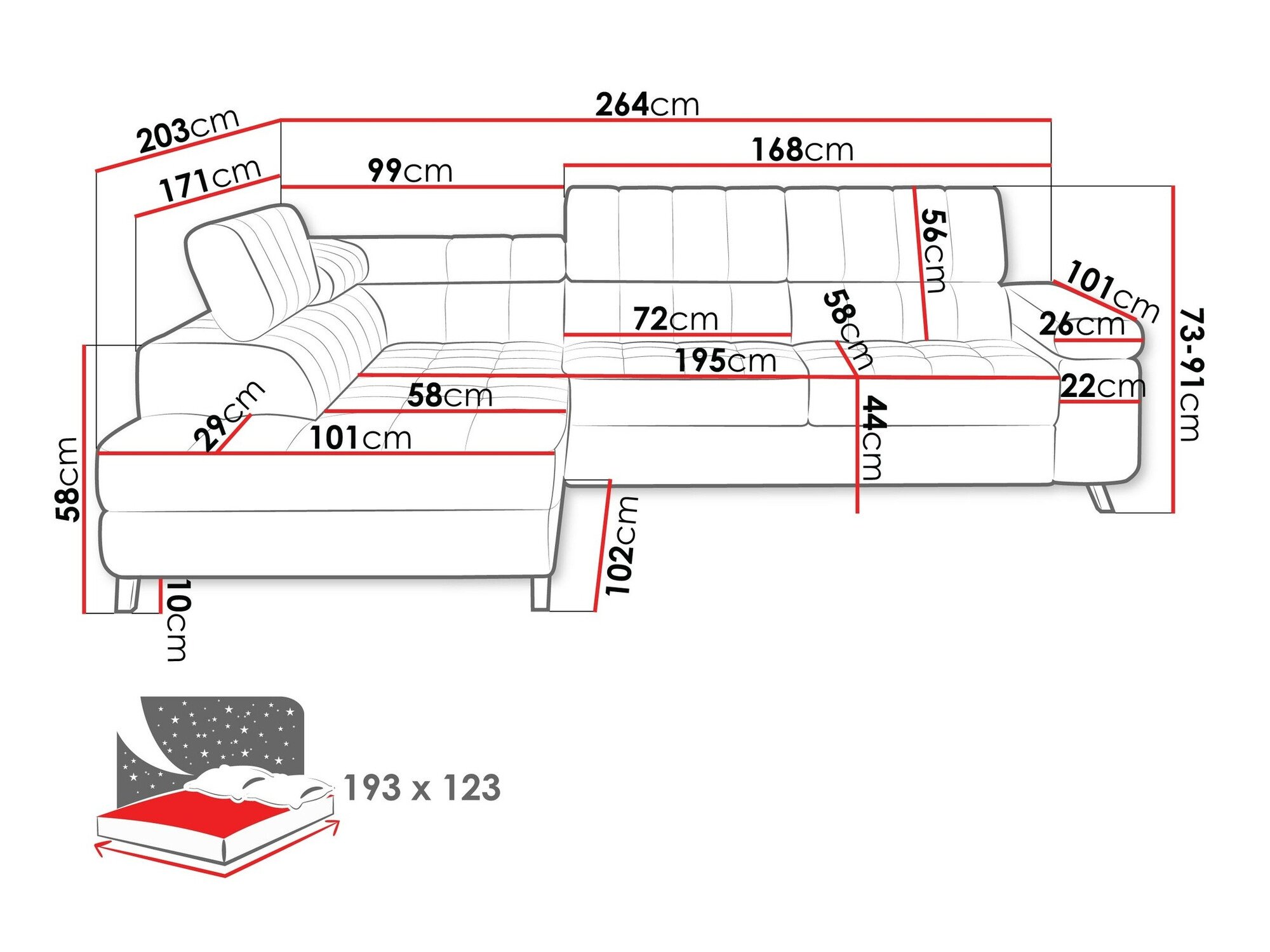 Canapé d'angle Comfivo Agnus (Sicuro 65)