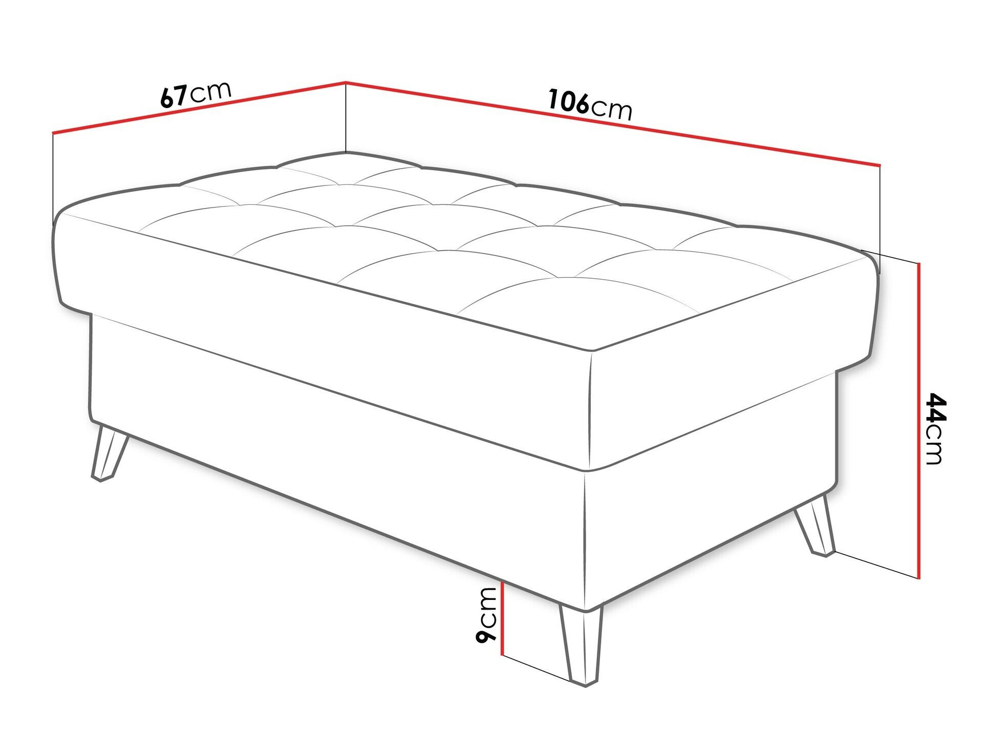 Banc rembourré Comfivo Agnus (Coral 45)